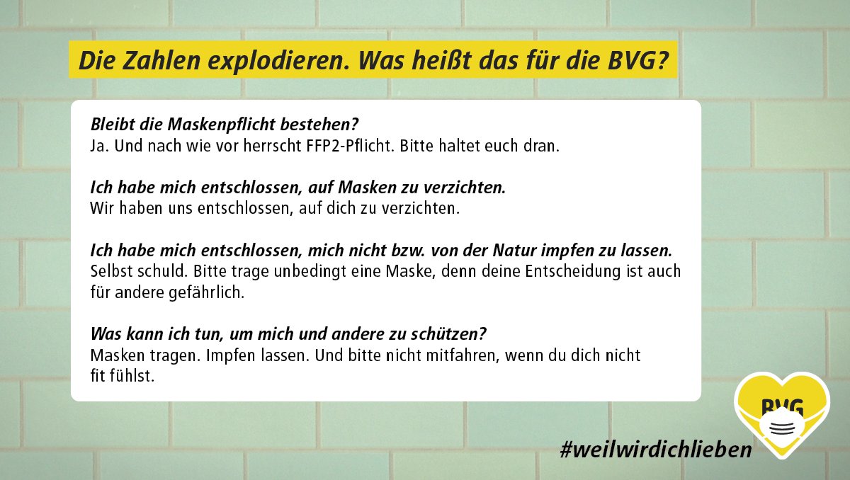 BVG_Kampagne's tweet photo. Wer nicht mitmacht, gefährdet uns alle. https://t.co/X6ApP2EOQd
