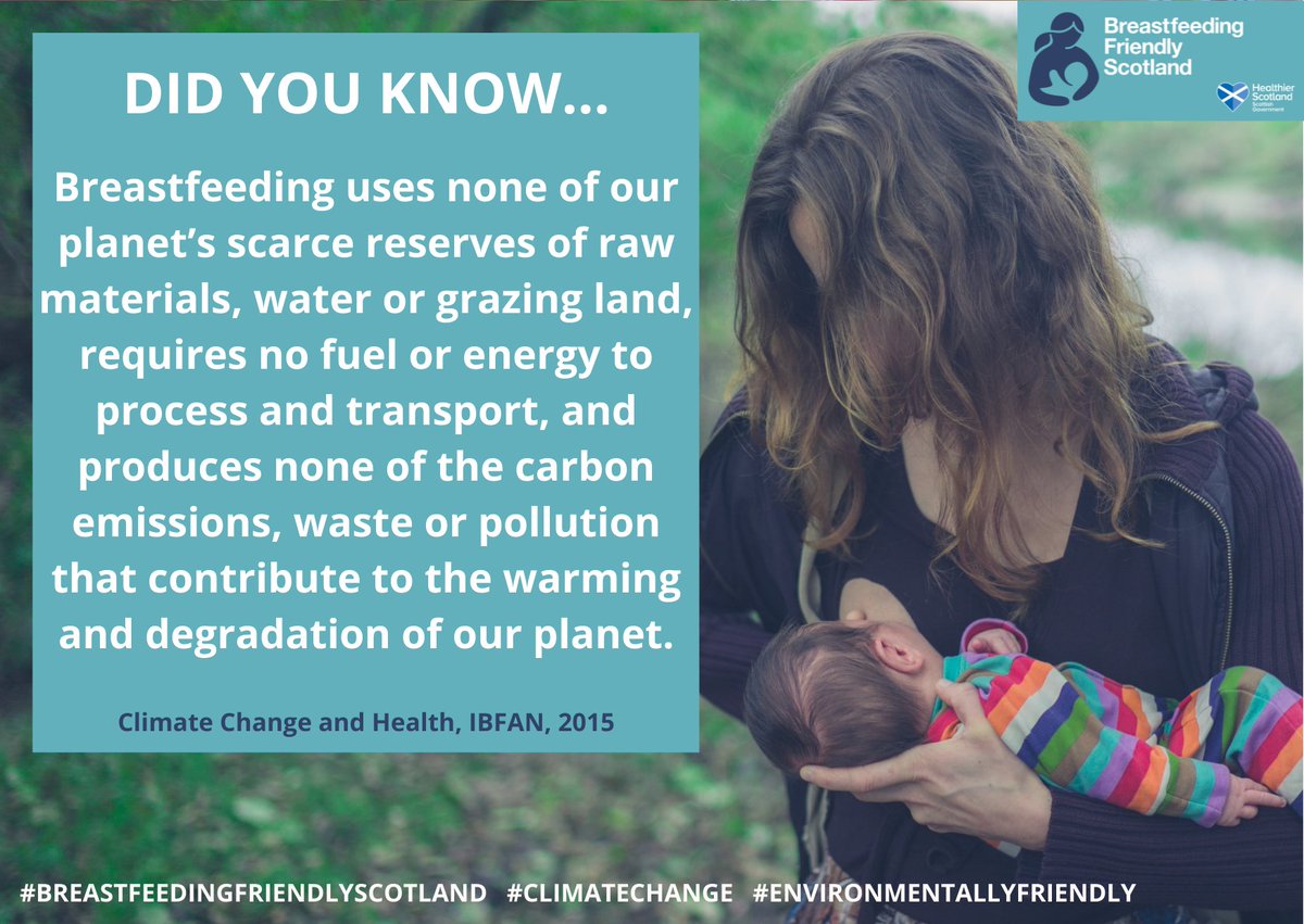 #COP26 following on from yesterday Erin chose breastfeeding due to "no packaging, no electricity, no waste, no water usage, no need for bottles/sterilising equipment, no need for heating, no transportation or processing"