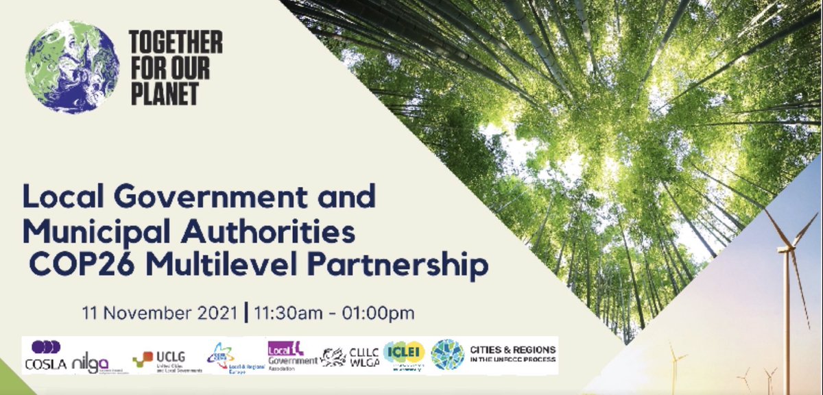 GlobalTaskforce's tweet photo. 🟢🔵@AlisonEvison, COSLA President, highlights that all local governments have a key role in delivering the outcome we seek, and need to be a key partner in climate dialogues.

#COP26 #Listen2Cities https://t.co/DW23g9414z