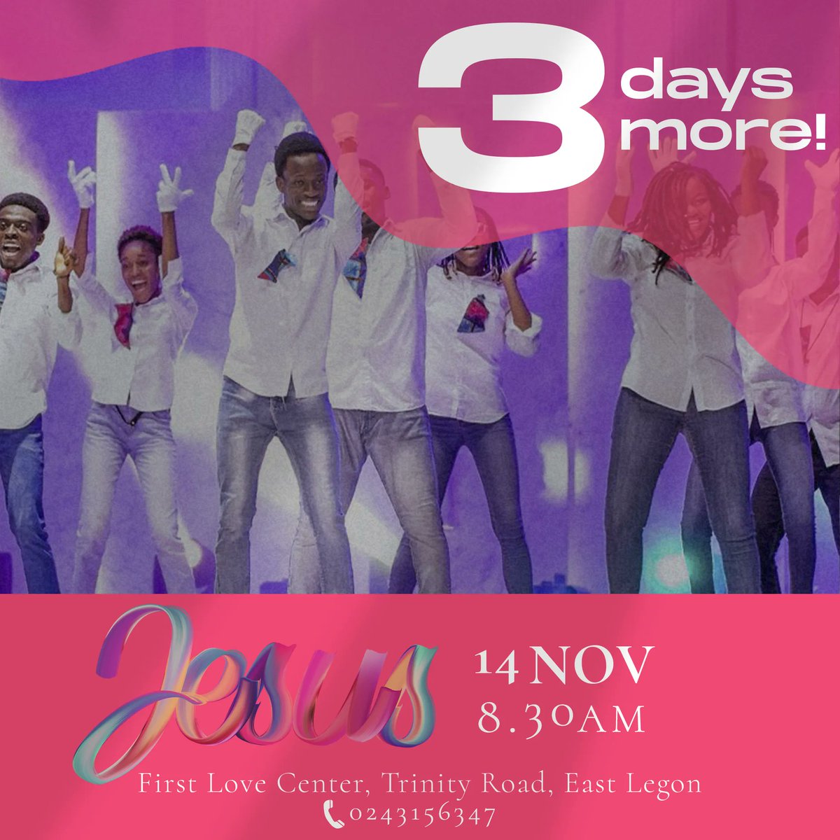 FirstLoveCenter's tweet photo. It's 2 days more to Jesus Weekend services happening on Saturday, and 3 days more to the Sunday services!
This weekend is going to change our lives!
#JesusWeekend #JourneytoJesus #FirstLoveCenter https://t.co/SxRFv571LV