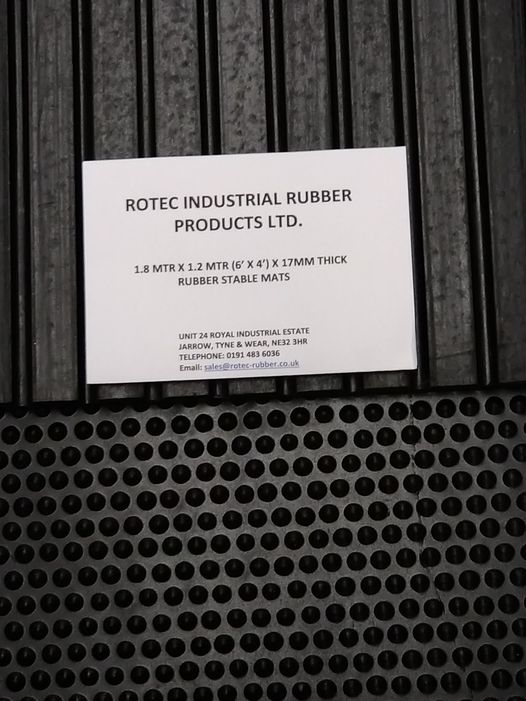 RotecL's tweet photo. Stable mats now in stock!
Contact us on 0191 483 6036 
or email sales@rotec-rubber.co.uk https://t.co/OpL5LlYKHU