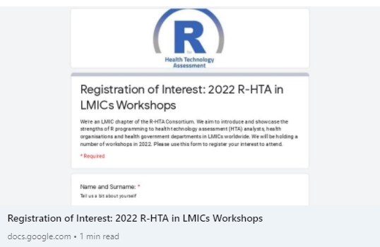 R-HTA in LMICs (@rhta_lmics) on Twitter photo Why R for #HTA? #R is a freely available programming language  used for statistical computing & graphical techniques. We advocate for using R in health #EconomicEvaluation. We'll be sharing these skills with #LMICs globally. Register your interest: forms.gle/SKPixdsCGwHqrE… <a href="/rhta16/">r-hta</a> Why R for #HTA? #R is a freely available programming language  used for statistical computing & graphical techniques. We advocate for using R in health #EconomicEvaluation. We'll be sharing these skills with #LMICs globally. Register your interest: forms.gle/SKPixdsCGwHqrE… <a href="/rhta16/">r-hta</a>