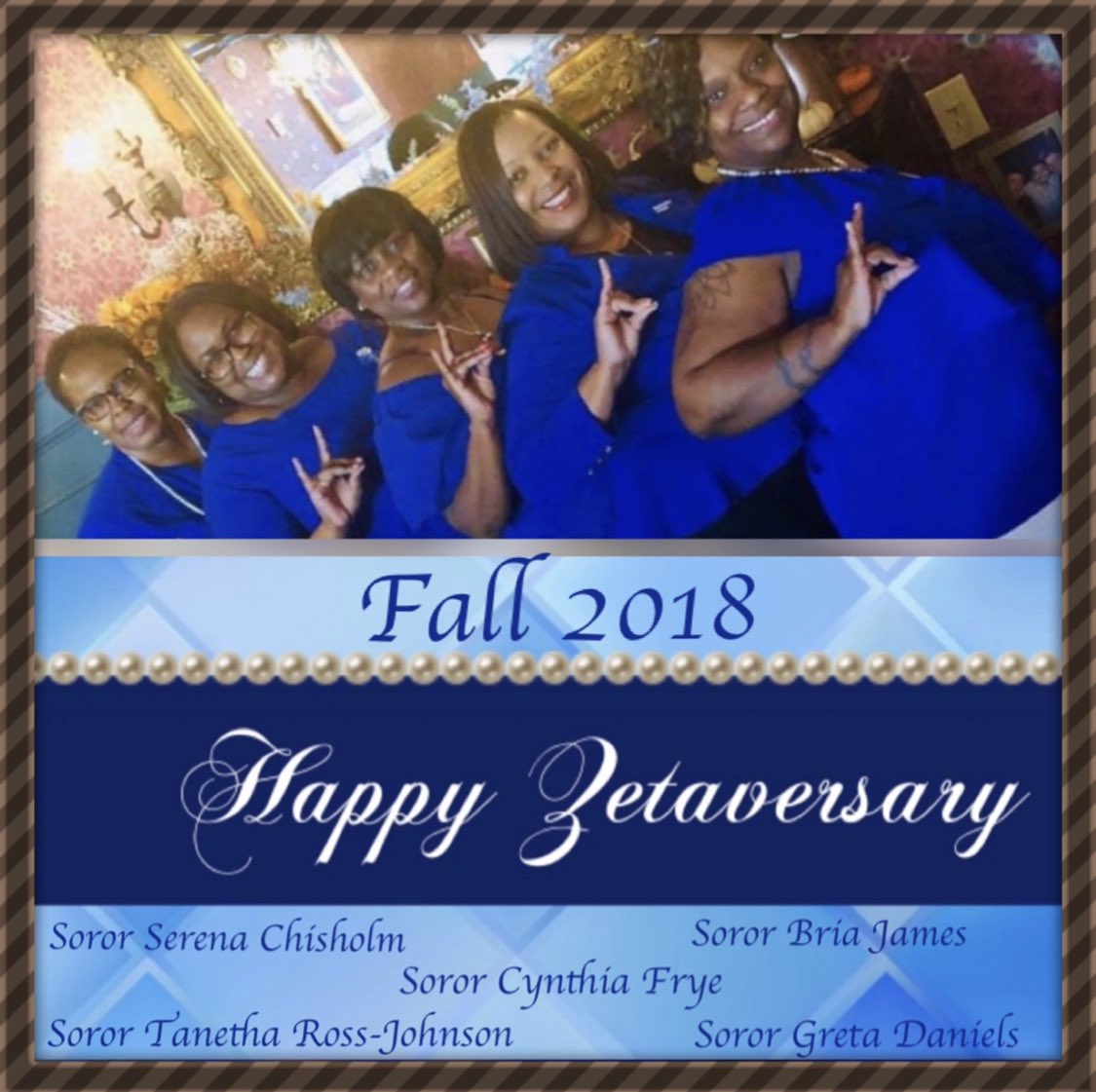 AAOZ_ZETAS's tweet image. Please join us in wishing a very Happy 3rd Zetaversary to our Fall 2018 Sorors💙🤍 

Soror Serena Chisholm 
Soror Tanetha Ross-Johnson 
Soror Cynthia Frye 
Soror Bria James 
Soror Greta Daniels 

#awesomelyamazing 
#AAOZ 
#Fall2018 
#RegulatorZ
