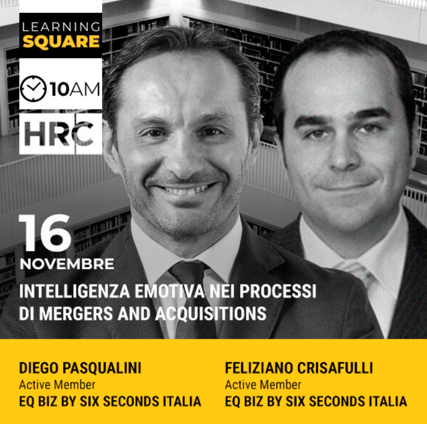6secondsita's tweet photo. Grazie a @HRC_Community, siamo ancora ospiti delle LEARNING SQUARE!
Dal 15 al 18 Novembre | 10-11 AM parleremo di 'EMOTIONAL INTELLIGENCE' con diversi focus.
@LFariselli @eqjosh https://t.co/dcaycwrrhT
#business #people #intelligenzaemotiva #analytics #learning https://t.co/xNaFLWlupU