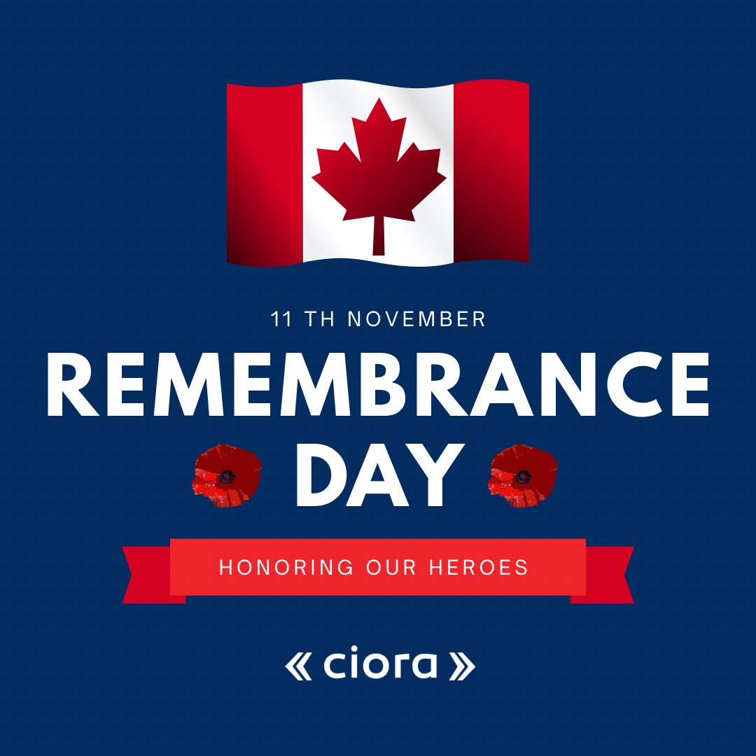 ciora_solutions's tweet photo. Today, we honor and remember those who have made the ultimate sacrifice defending our freedom. ๐บ
#LestWeForget #RemembranceDay #CioraSolutions https://t.co/uUXbY2Qppm
