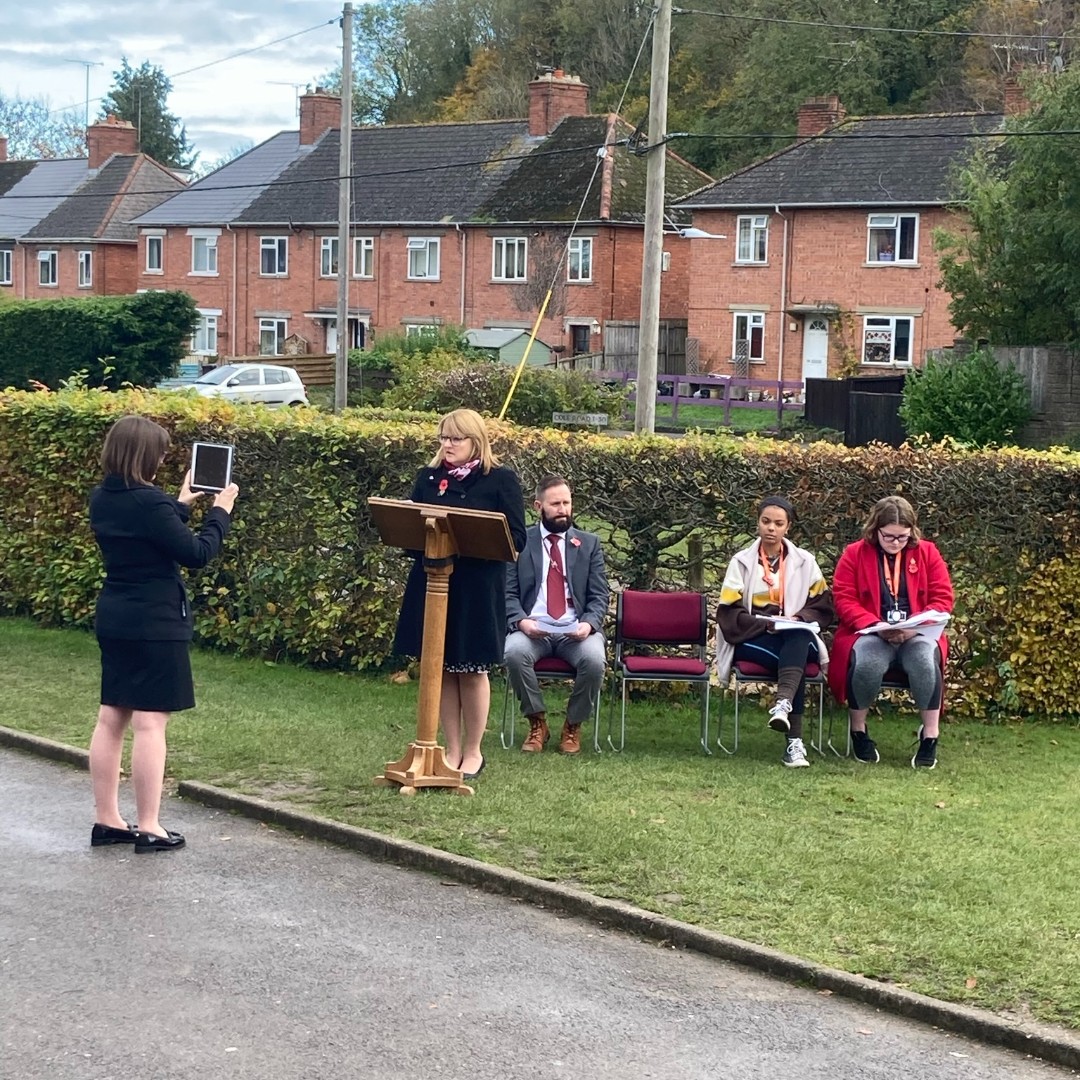 SexeysSchool's tweet photo. We were proud to mark Remembrance Day with a special virtual service in school today. Our thanks to those students and members of the school community in the @CCFcadets and other uniform organisations who laid wreaths. #remembranceday2021 #lestweforget https://t.co/Hz3s4sTRjV