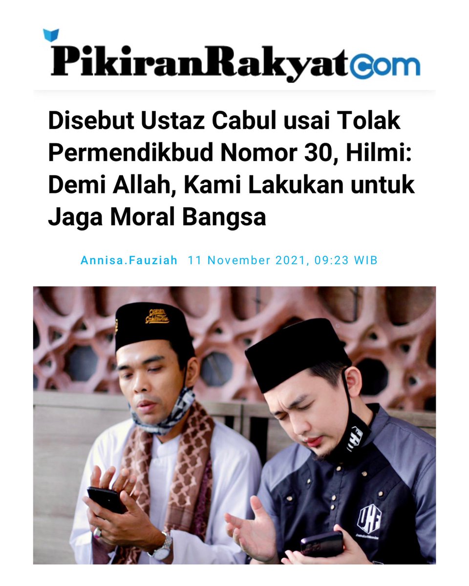 Hilmi28's tweet photo. Gaeesss…coba selama follow saya, pernah ga saya seperti yg mereka tuduhkan ? Lawong diwawancarai 4 host wanita cantik di TV Nasional mata saya aja nunduk…masa dibilang cabul. Tapi klo cabul artinya cakep betul, mungkin ada benarnya juga sih 🤣🤣🤣

#CabutPermendikbudristekNo30 https://t.co/kIdtFs9IOA
