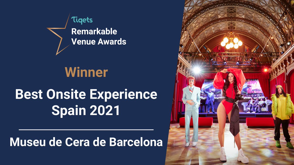 🥇 ¡El Museo de Cera de Barcelona ha ganado el Best Onsite Experience Spain 2021 de Tiqets! Se trata de un premio que deciden los usuarios a través de las reviews que dejan, lo que quiere decir que estamos ofreciendo la experiencia de visita mejor valorada en <a href="/Tiqets/">Tiqets</a> de España 👏
