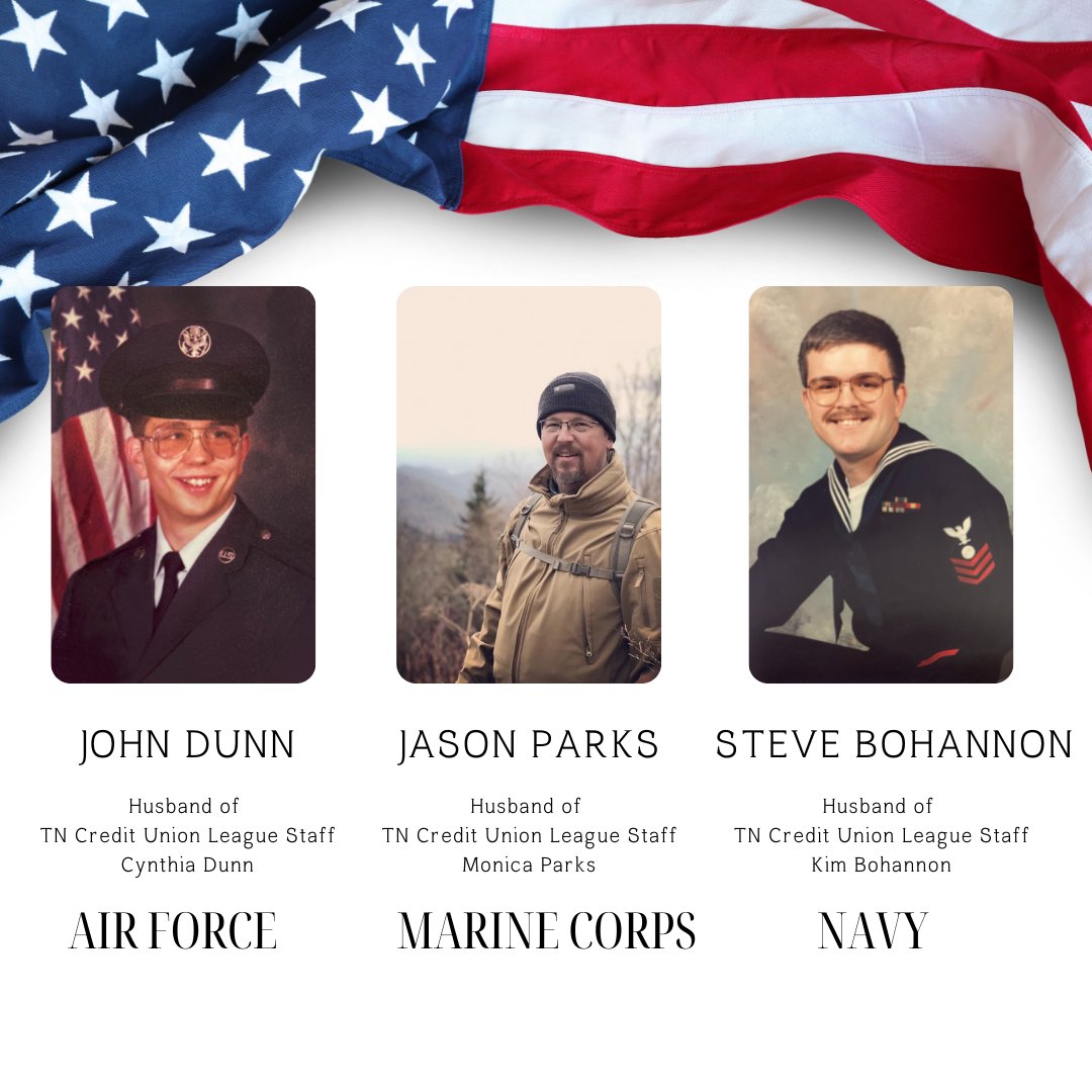 TNCULeague's tweet photo. Happy Veteran's Day. We honor all those who have served this great Nation. Do you have a #veteran at your credit union or on your board? Share your #tribute with us.
#TNCreditUnions #CreditUnions #CreditUnionDifference #TCUL #TNCreditUnionLeague #TNLeague #USA https://t.co/05FqpWdRWC