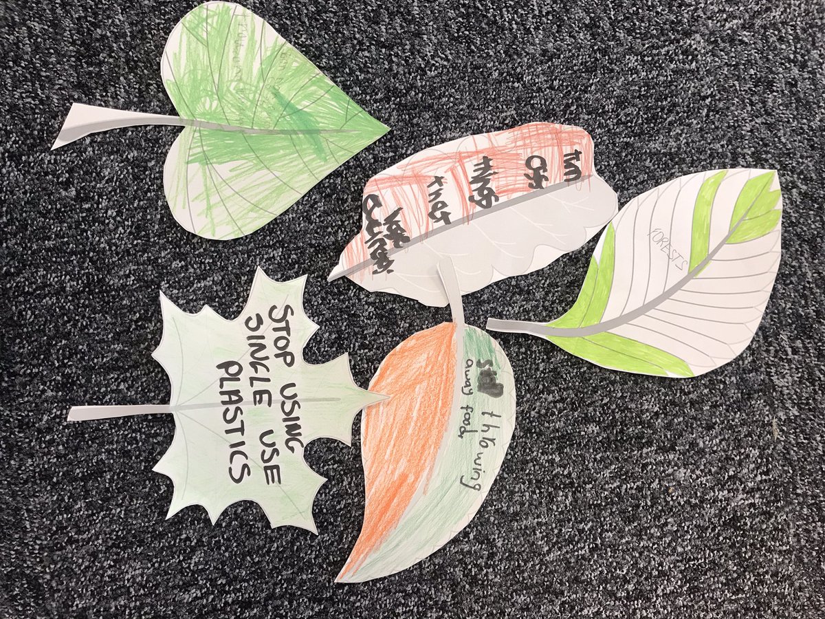 AsnHigh's tweet photo. Our COP26 leaves of change and placards. #COP26 #promisetotheplanet https://t.co/ML3TJEsP98