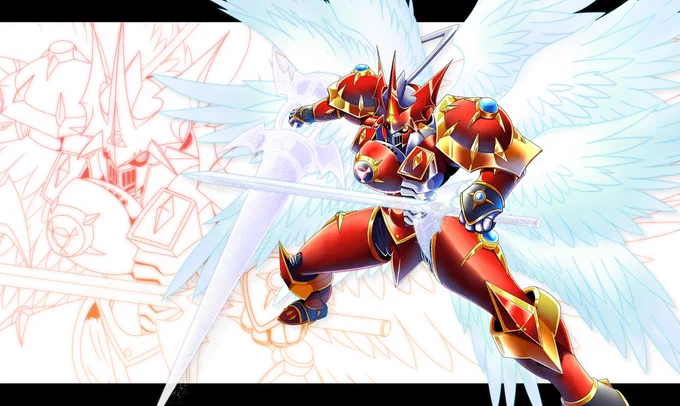 翼の輝紅騎士!
デュークモンクリムゾンモード! 