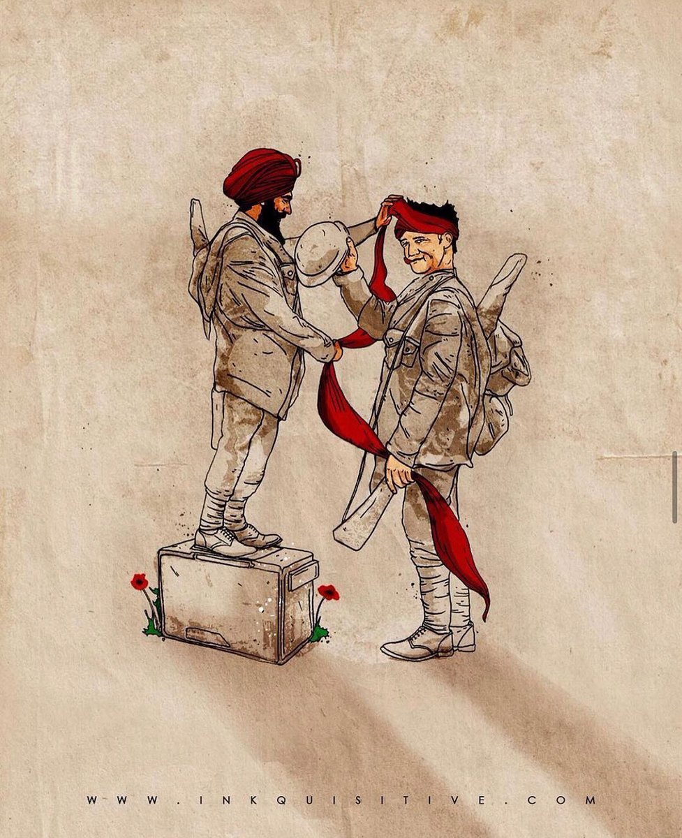Inkquisitive's tweet photo. we remember our fallen heroes who served in the world wars, including the 83,005 sikh soldiers who lost their lives and 109,045 injured in the two world wars.

for those who left never to return and for those who returned but are never the same. 

#RemembranceDay #LestWeForget https://t.co/py2gg9VBxI