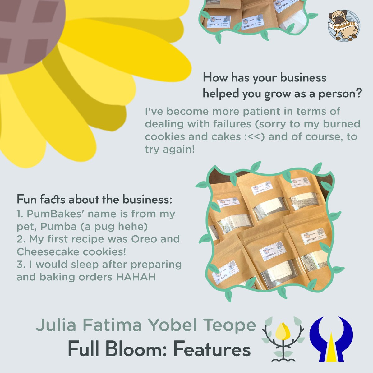 branchout_pugad's tweet photo. PumBakes, a business by Julia Fatima Yobel C. Teope from BS Architecture started back in December 2020. They bake cookies and goodies, and they have added different types of drip coffee in their menu.

Order now through this form!
https://t.co/29mHTArBHE https://t.co/LsUHft0fvL