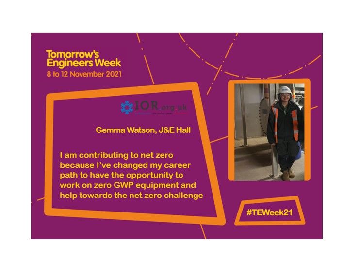 fridge_girl's tweet photo. #TEWeek21 #WomenInEngineering #NetZero #WomenInSTEM #Engineering #NaturalRefrigerants #Ammonia #CO2 #COP26 #Apprenticeships #CoolCareers #WRefD21 @jehallfridge @WomeninRACHP @thecoolinghub @WorldRefDay https://t.co/MmAOYeR9Vs