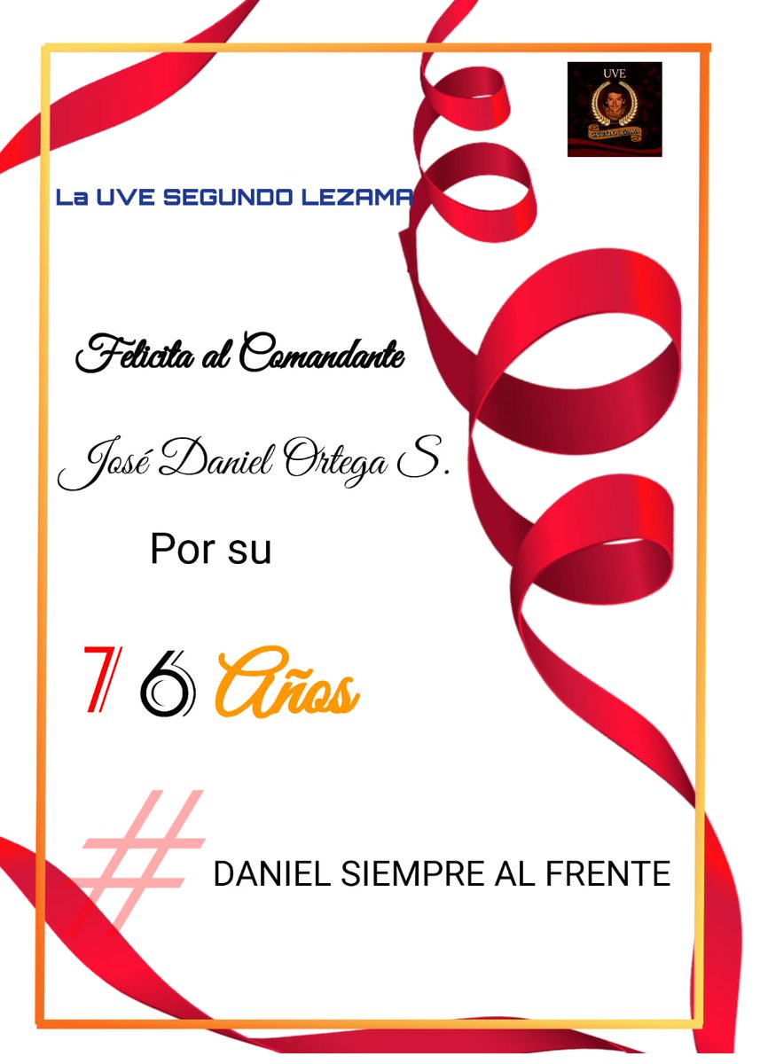 KharMedina's tweet photo. Felicidades al comandante Daniel Ortega Saavedra... 🎊🎊
#DanielSiempreAlFrente 
#DanielYElPuebloPresidentes https://t.co/zeeMeqVCpZ