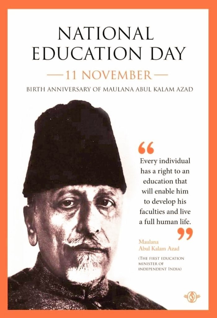 Mohammad1405198's tweet photo. Maulana Abdul Kalam Azad is responsible for shaping the modern education system of the country. The first IIT, IISc, School of Planning and Architecture and the University Grants Commission were established under his tenure as the education minister.
#NationalEducationDay2021 https://t.co/WlCho9TW4s