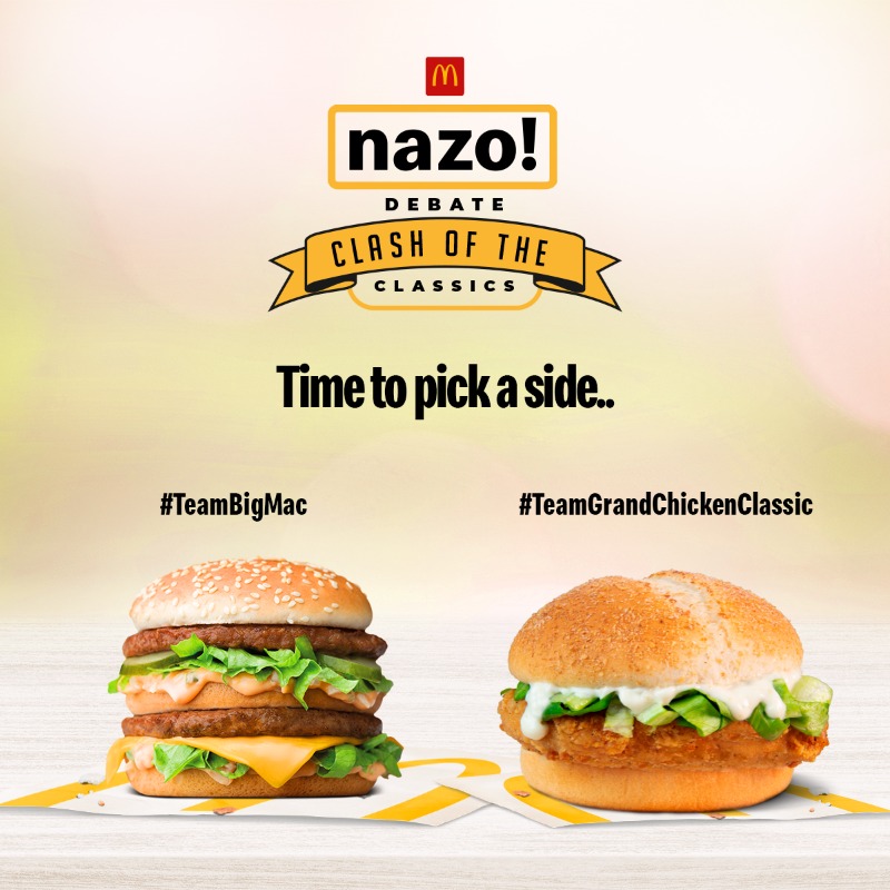 McDonalds_SA's tweet photo. Are you ready for the biggest burger battle of the year #TeamBigMac or #TeamGrandChickenClassic Defend your side! 🍔🍔🏆