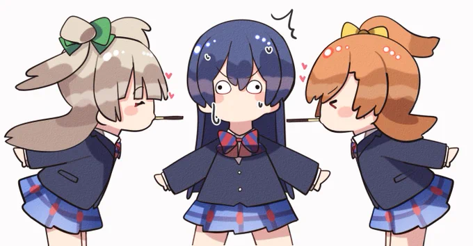 (  ˘8˘ )💦( •̀ ᴗ •́ )💦リ'・֊・`)

#ポッキーの日 