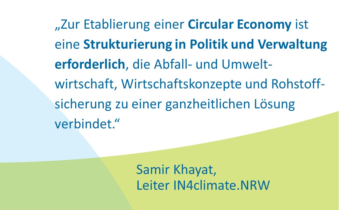 Eine erfolgreiche #CircularEconomy kann zu deutlichen ökonomischen und ökologischen Vorteilen führen. Um im globalen Wettbewerb mithalten zu können, ist allerdings eine Anpassung der Rahmenbedingungen erforderlich: Mehr dazu im aktuellen Diskussionspapier: in4climate.nrw/nachrichten/de…