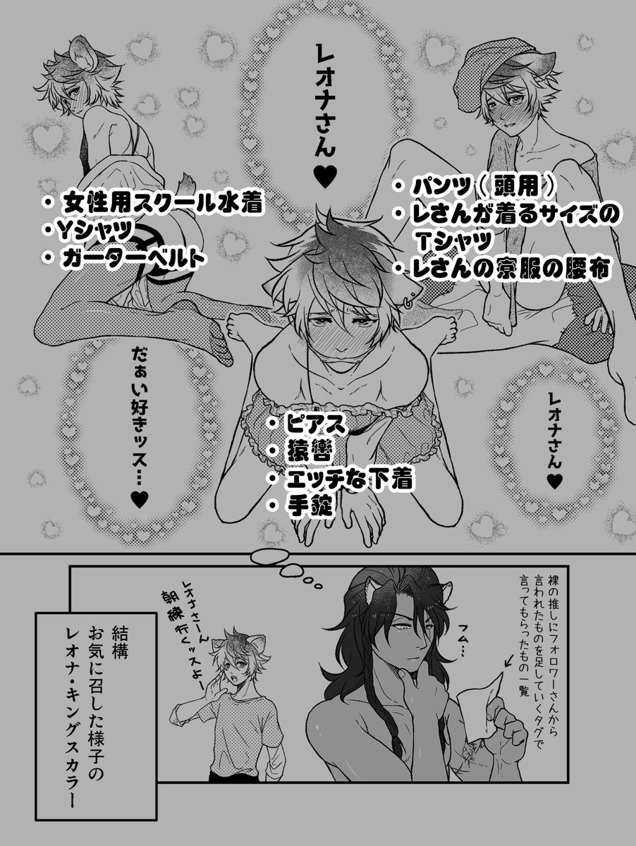#twst_BL レオラギ
再掲

かつて募集した裸の推しに云々のやつ
またやりたいなあ 