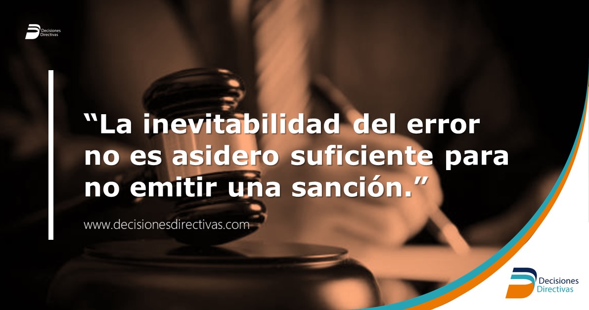 DecisionesD's tweet photo. ✒  “La inevitabilidad del error no es asidero suficiente para no emitir una sanción.” 
#coaching #CHRO #Management https://t.co/qe1tFm86ND