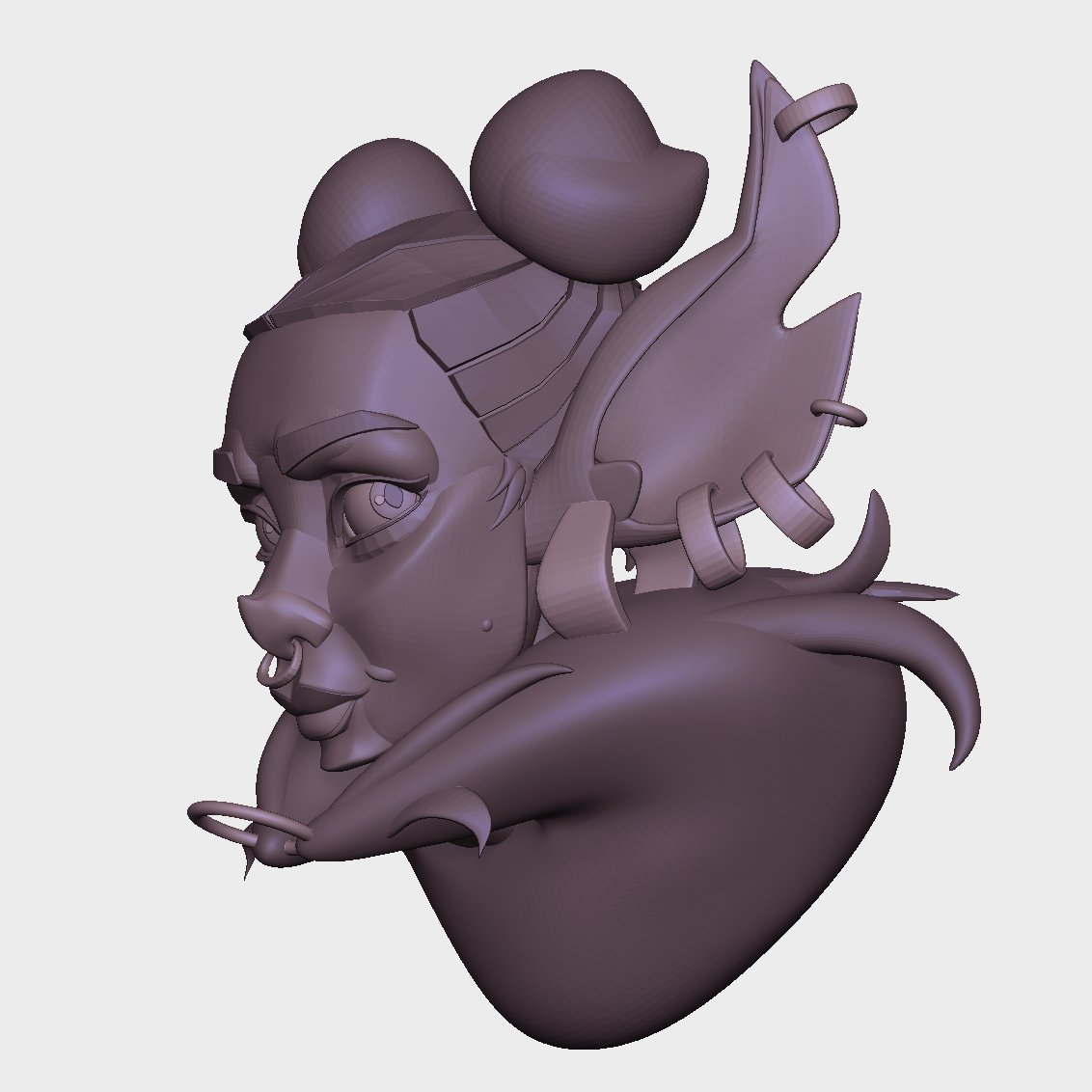 In case it's of interest, here's what that Batreace model looks like with a plain ol' matcap. 🤞there isn't too much suffering whilst mushing it all together.