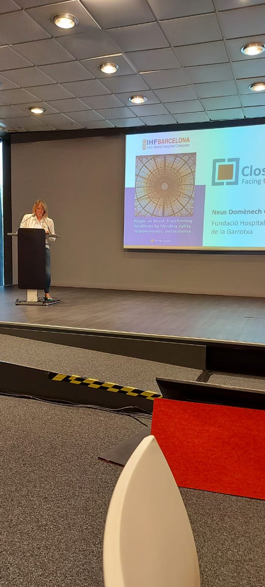 hospiolot's tweet photo. .#hospiolot avui també present al Congrés d'Hospitals #IHFBarcelona organitzat per @uchcat i @IHF_FIH
Neus Domènech, referent d'innovació, ha presentat el projecte "#CLOSE2U a voice assistant to support and inform women with breast cancer during chemotherapy sessions" https://t.co/CDZJoyaPU7