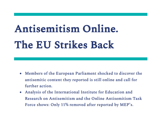 iibsa_org's tweet photo. #OnlineAntisemitism #EUstrikesback
MEPs from main political groups took action, reporting antisemitic content. Shocked after receiving results. Only 11%  removed =>
@Frederiqueries @annaasimakopoul @MiriamMLex @jrbauza @ilanacicurelrem @nicolabeerfdp @iibsa_org @FightHateOnline https://t.co/Q7t7D6CvGm