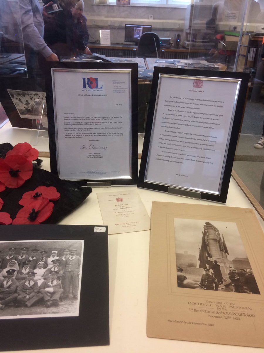 JEMsoc's tweet photo. Joined veterans’ Breakfast Club @RochdaleCouncil? Good to see everyone @RochdaleMayor @caenmatt & Thanks to @Touchstones @Jen_Driver Local Studies for display @PoppyLegion and then to Cenotaph for #11oclock #LestWeForget https://t.co/K4XtUa7WJe