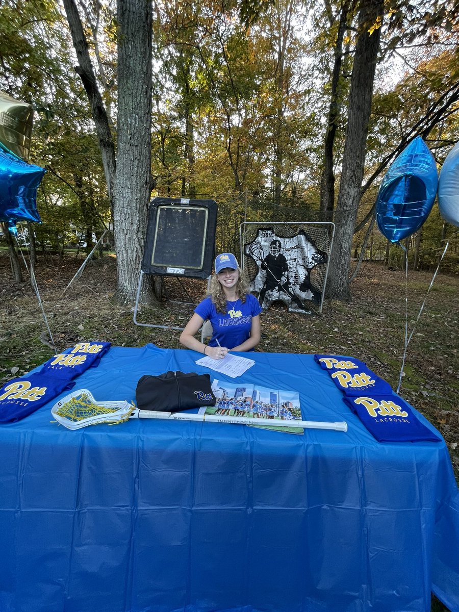 No surprise that this lefty put her own cool twist on National Signing Day!  Congratulations Kara Trullender on your commitment to <a href="/Pitt_WLAX/">Pitt Lacrosse</a> !!  This PANTHER 🐆 is ready to ROLL!! #outdoorsigning✅