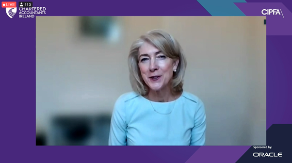 CharteredAccIrl's tweet photo. Today's final speakers are Sheila O'Malley one of Ireland's leading Professional Trainers in the area of Wellbeing and Dee France from Chartered Accountants Ireland as they discuss resilience in challenging times #PublicSector2021 #conference2021 #wellness #wellbeing #learning https://t.co/tCtMdn9fqd