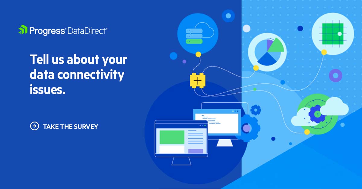 _DataDirect's tweet photo. Get the most out of data. That’s our motto, and we’re living up to it by asking you to take this survey about your current Data Connectivity habits, trends, and issues.

Take the survey now:
https://t.co/50GxKUuinq

#Progress #DataDirect https://t.co/ntZcpS8vfD