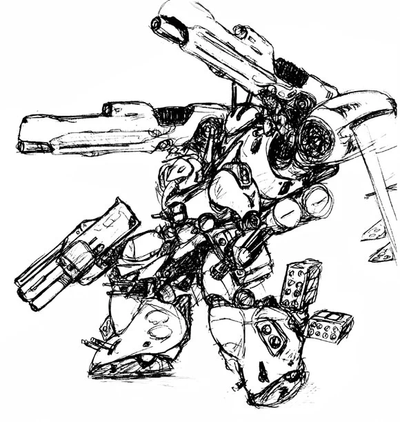 ドラグナーをやってた頃描いた絵 その3#ドラグナー 