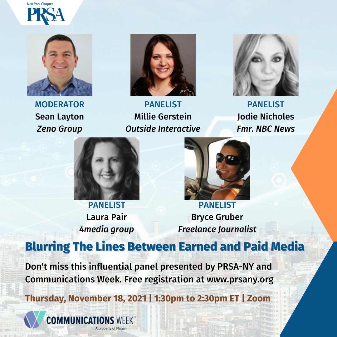 ONE WEEK AWAY! PRSA-NY and Communications Week will host "Blurring The ...