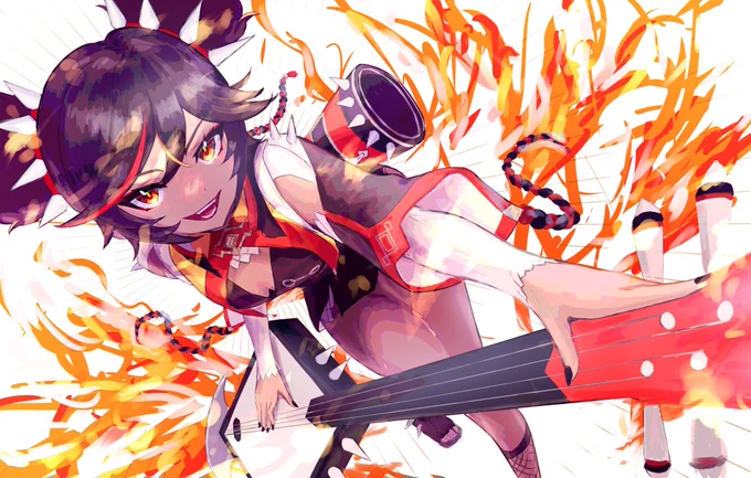 #辛炎 #xinyan  #原神 #GenshinImpact 
「アタイの最強の音を聞け!」 