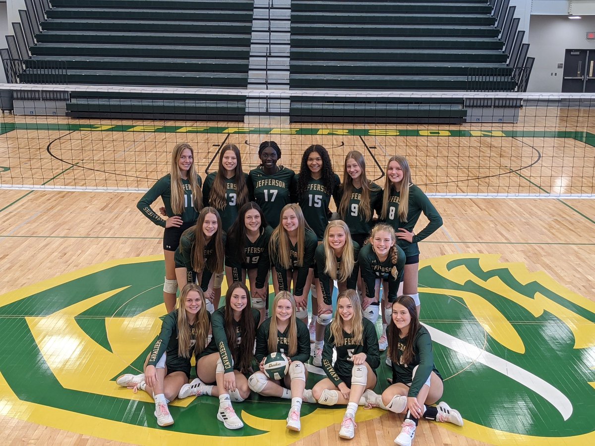 SFJeffersonVB1's tweet photo. These ladies will play in the SoDak16🏐 tonight for a spot in the state AA tournament. The inagural season has been a memorable one so far...but we are NOT done yet! #PeakInNovember #RoadtoRapid #CreatingCavCulture💚 
6pm at the Huron Arena https://t.co/EYapk351Xt https://t.co/2nKMvR8hk9