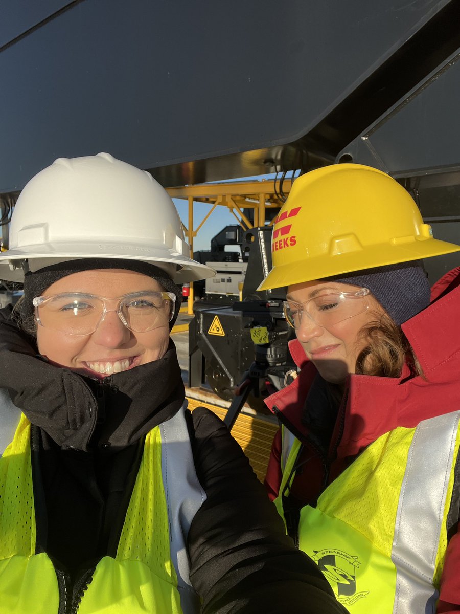 We have worn 3 hard hats on three different stories in the last 10 days. <a href="/SamWnek/">Sam Wnek</a> was made for them… me, questionable 😂🤪