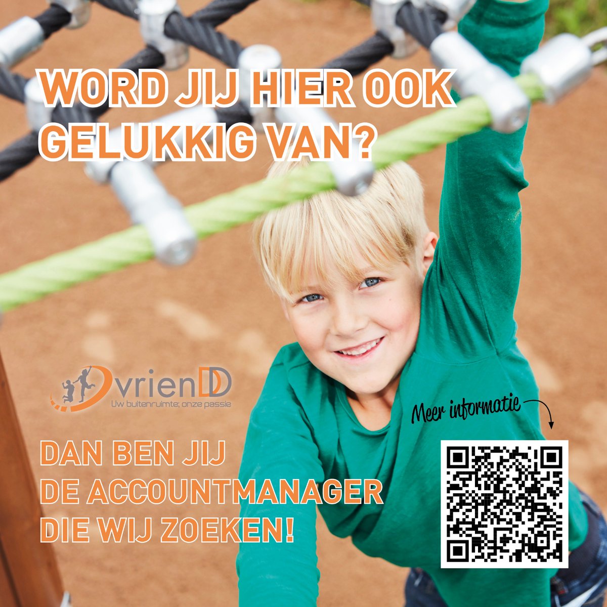 vrienDD's tweet image. Word jij onze nieuwe vrienDD accountmanager voor Noord Nederland? vrienDD is op zoek naar een gedreven en creatieve accountmanager. #Vacature #vrienDD #HAGS #speeltoestellen #Sporttoestellen #straatmeubilair