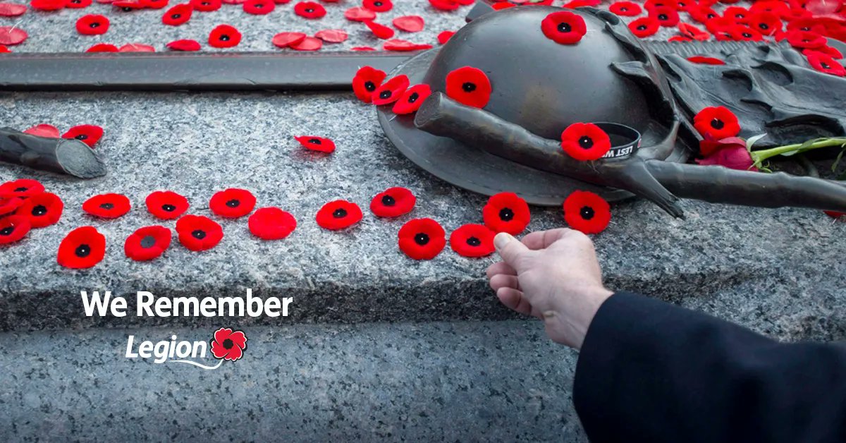 Canada Remembers.
#GetYourPoppy #RemembranceDay
<a href="/RoyalCdnLegion/">The Royal Canadian Legion</a>