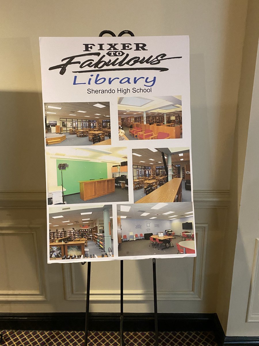 SHS_Warriors's tweet photo. The Sherando Library was recognized at the state school librarian conference (VAASL)last week in Williamsburg as a “Fixer to Fabulous” library. Some things include, new carpet, furniture rearrangement, and drywall green screen in the recording studio.
#SHSinspires #1WARRIORTEAM https://t.co/pflXPYGc7t