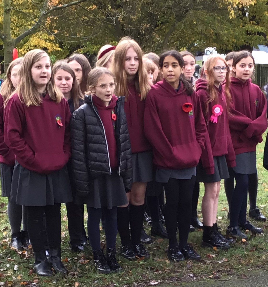 Very proud of some of our older children who showed great respect when taking part in the Remembrance Day service in the village. The children back in school had their own moments of reflection at 11am during Collective Worship #WeWillRememberThem