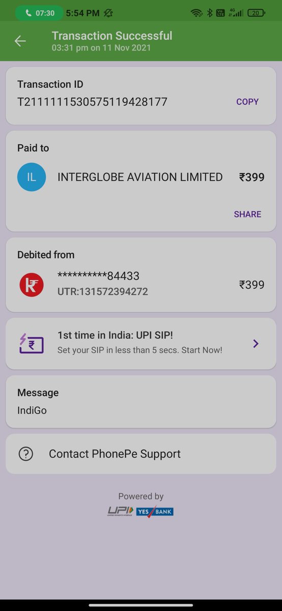 arghyaz's tweet photo. @IndiGo6E  Hi, I got charged twice for my seat selection process through the indigo website.. they were through UPI transactions through PhonePe.. Can you please check and refund 1 transaction. PNR - SWTHTQ. https://t.co/aXZOHKjBqu