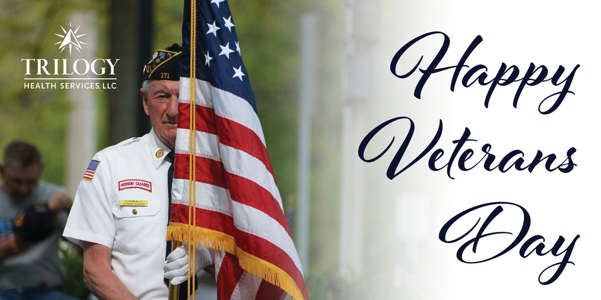 LeighAnnBarney's tweet photo. Celebrating all our @TrilogyLiving Veterans today!  We can never thank you enough for your service and sacrifice!  #HappyVeteransDay https://t.co/yzjrTAGA2s