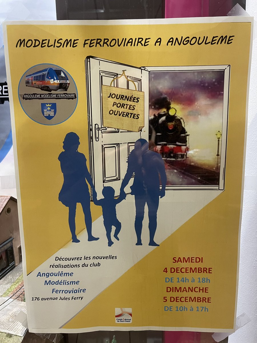 Nouvelle vitrine de votre Caisse => l’association Angoulême Modélisme Ferroviaire. Venez leur rendre visite à l’occasion des journées portes ouvertes les 4 et 5 décembre.
