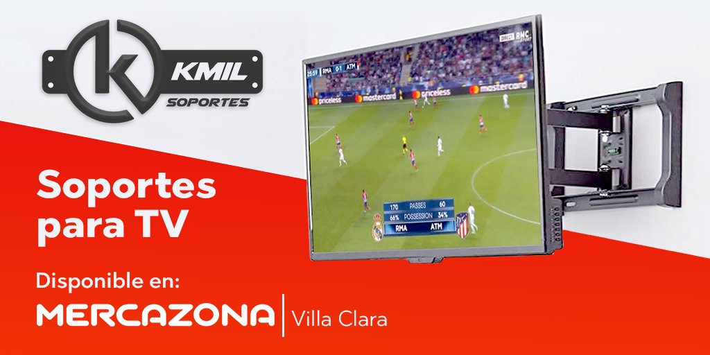mercazona_'s tweet photo. Vive una experiencia cómoda y segura con los soportes de #Kmil para TV. Mira tu deporte, novela, película o serie, desde el ángulo que prefieras.

Disponible para #VillaClara

#mercazona #soportesTV #hastatupuerta https://t.co/rMBVVNh6gi