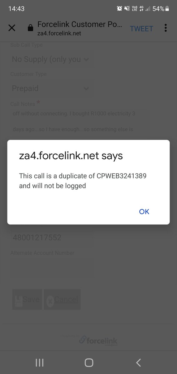 SalvaTizzone's tweet photo. @CityPowerJhb Please attend to my query...power out since 11:45 and to make things worse load shedding starting at 16:00 in block 7 Westdene😠. My Landis Gyr unit is searching PAN for 2 minutes and then switching off...so does not want to connect. Please can this be resolved ASAP https://t.co/CEkp54jtUg