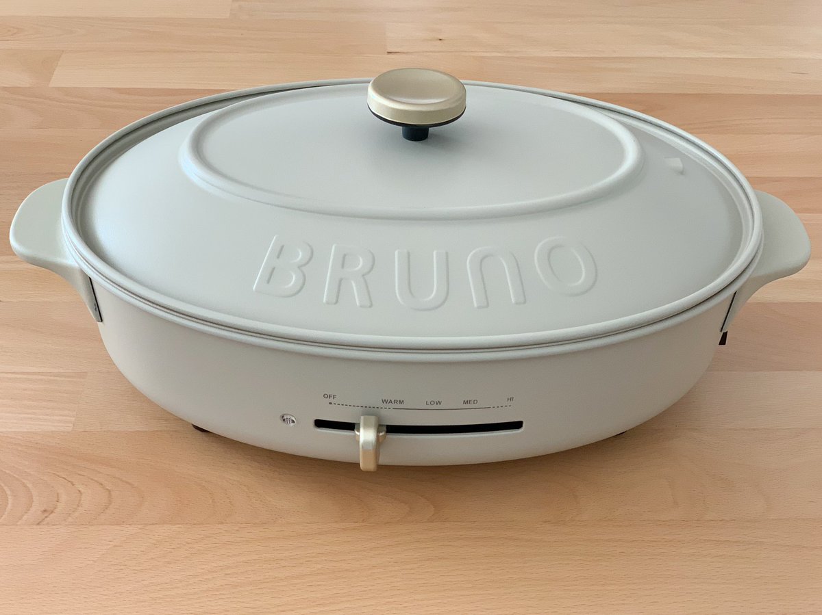 yzk0829's tweet image. グリーン住宅ポイントでもらったブルーノのホットプレートが最強にかわいい～！食卓にあるだけでテンション上がる！！