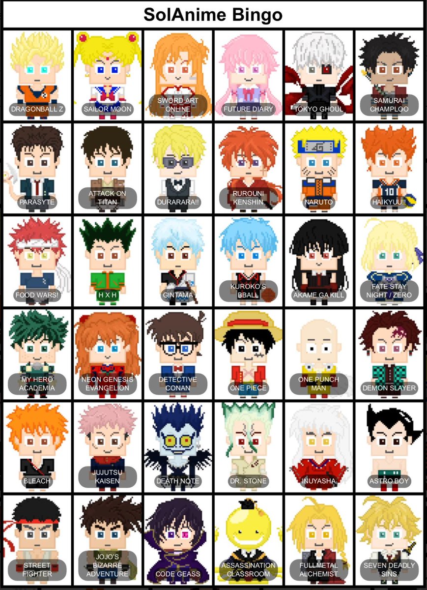 Let's play a game before our next drop 😉

How many of these SolAnime NFTs can you spot in the wild or that you're directly hodling? 😎

#NFT #NFTs #SolanaNFT #SolanaNFTs #NFTCommunity #NFTartists #anime #manga #NFTartworks #NFTcollectibles #NFTdrops #NFTshilling #game #NFTGame