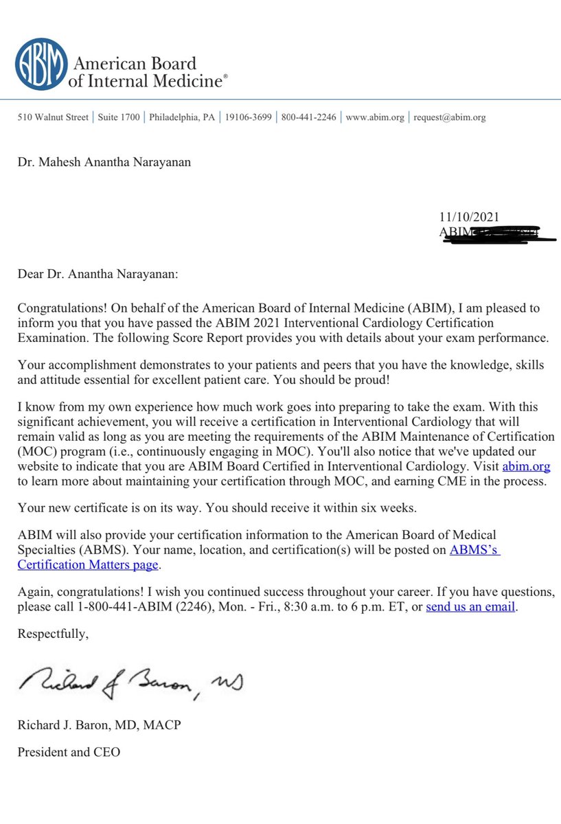 Finally a board certified interventional cardiologist and the fourth board certification! @HaidarYassinMD @CarlosMenaYale @ABIMFoundation @MichaelMegalyMD #CardioTwitter @jbaskaranMD @rhythmkeys #MedTwitter @SCAI @VikasBhallaMD