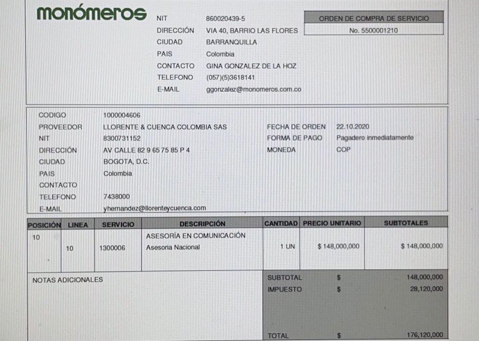 SebastianaB's tweet photo. La señora @antonietamlopez quien es madre de @leopoldolopez recibió de Monómeros 148 millones de pesos (casi 70 mil dólares) por asesoría en comunicación? 
Es hora que le expliquen eso a los venezolanos. 
La crisis del país no da para tanto descaro. Tienen la palabra, pues. https://t.co/UH5Xu3sjyP